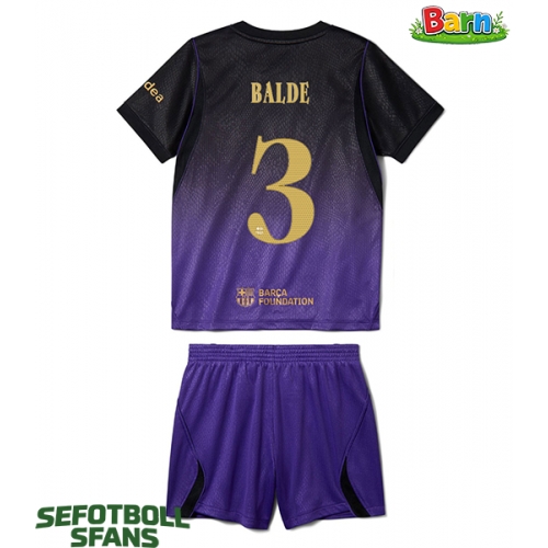 Barcelona Alejandro Balde #3 Bortaställ Barn 2026-27 Kortärmad (+ Korta byxor)